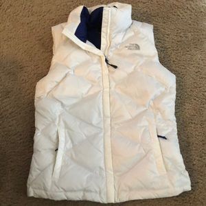 The North Face down Vest white Small